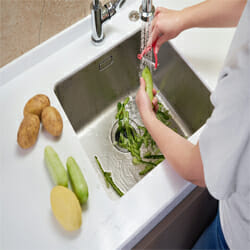 food waste in the sink